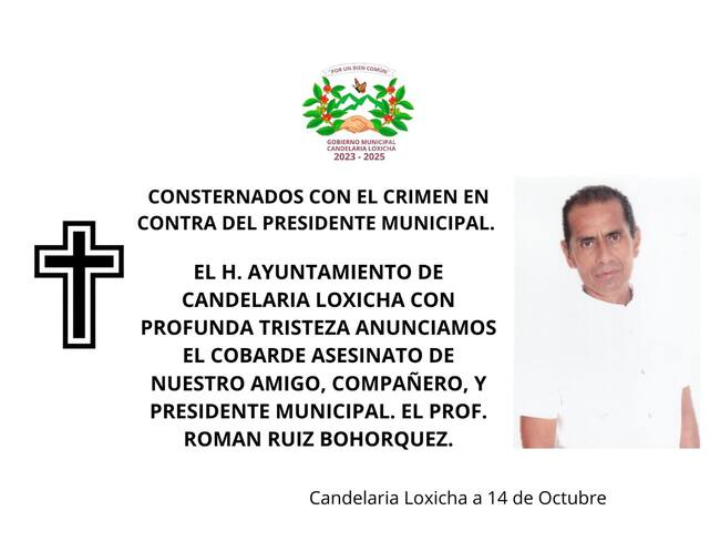 Asesinan al presidente municipal de Candelaria Loxicha, Oaxaca