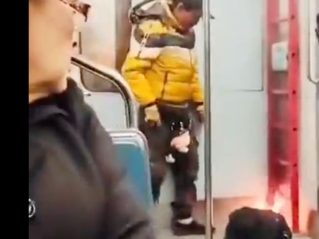 Metro CDMX: Sujeto inhalando solventes provoca incendio en vagón y activa protocolos de seguridad | VIDEO