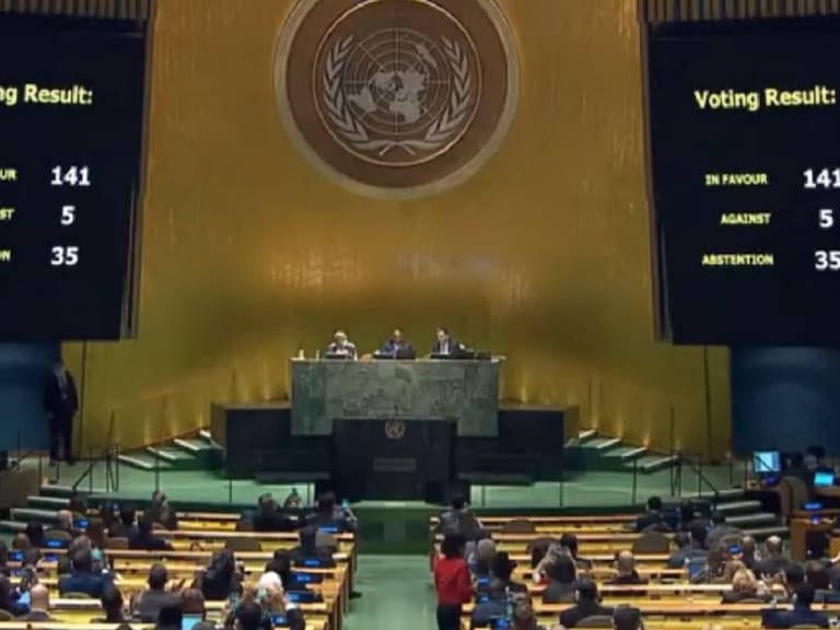 Condena la Asamblea General de la ONU invasión Rusa a Ucrania