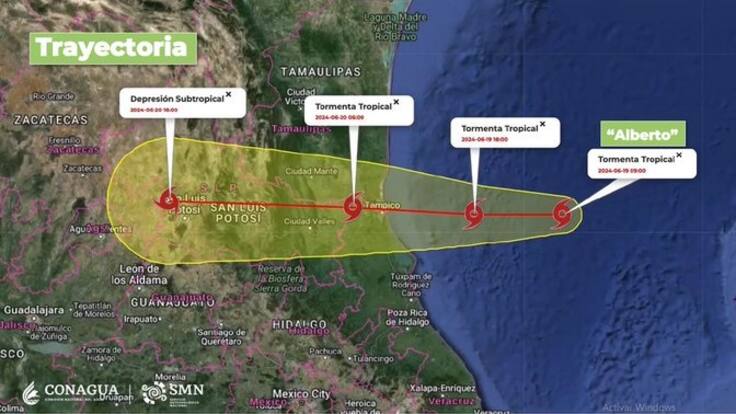 Tormenta tropical Alberto 2024: ¿cuándo y dónde tocará tierra?
