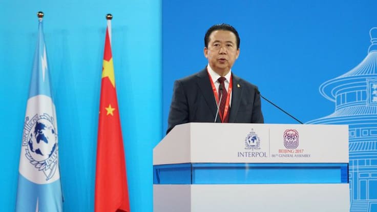 China detuvo al Presidente de la Interpol
