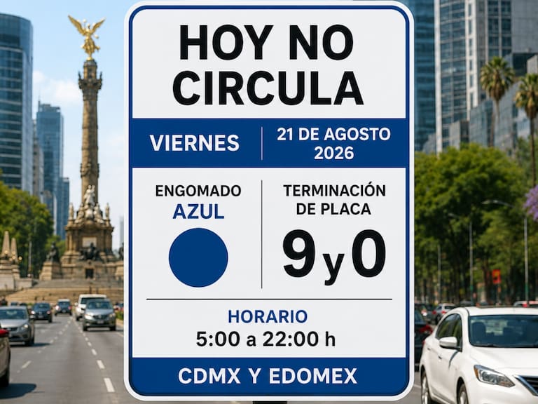 ¿Tu placa termina en 9 o 0? Estos autos no circulan el viernes 21 de agosto. IA