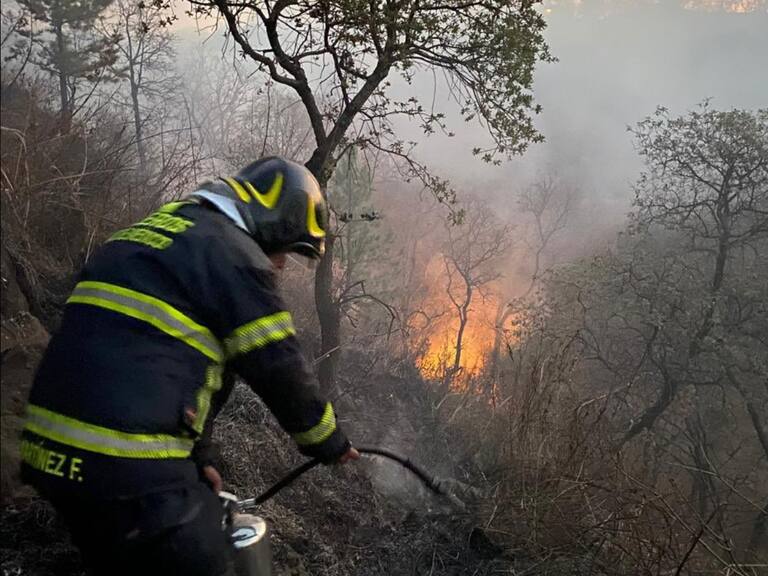 Se registra incendio en Bosque de Tlalpan cerca de Six Flags