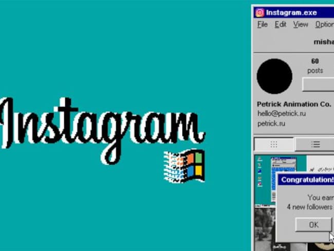 Así hubiera sido Instagram si hubiera existido en Windows 95
