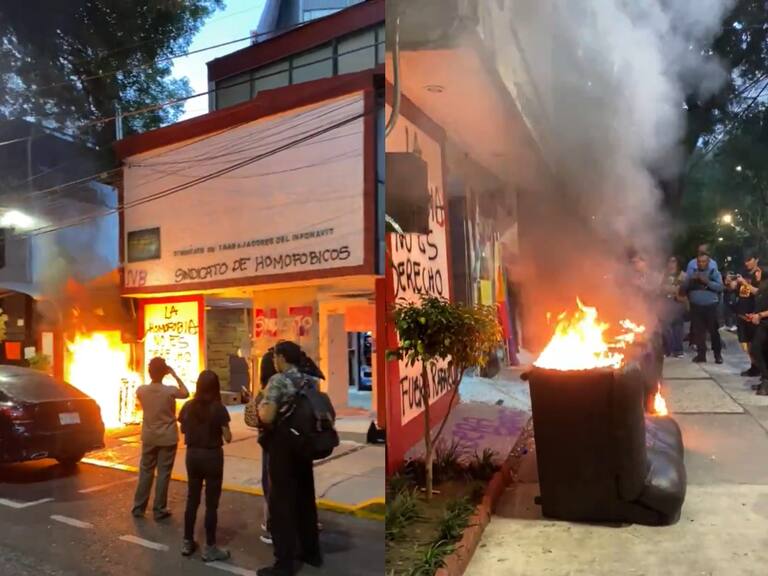 Activistas LGBT+ se manifiestan en Sindicato del Infonavit