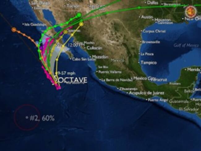 Se debilita “Octave” a depresión tropical