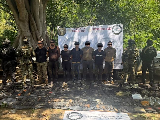 Nueve civiles armados, presuntos integrantes del Cártel de Sinaloa fueron detenidos durante operativo