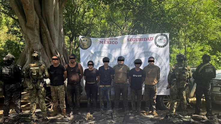 Nueve civiles armados, presuntos integrantes del Cártel de Sinaloa fueron detenidos durante operativo