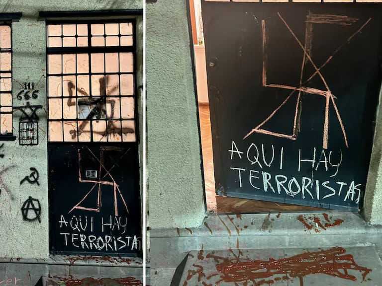 Mx - Cierran galería en CDMX tras pintas antisemitas y protestas contra artista israelí