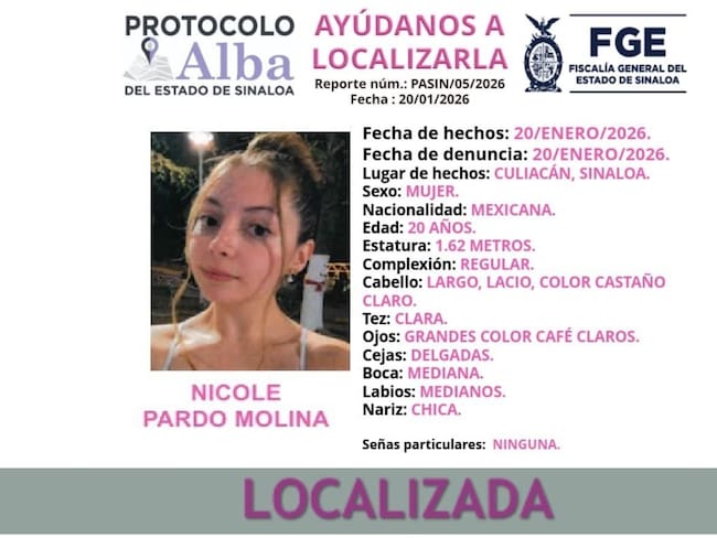 Nicolette, aparece viva la influencer sinaloense