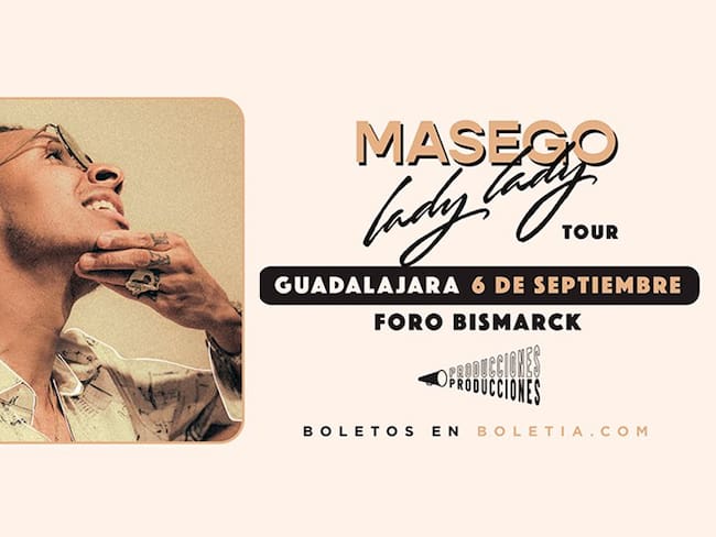 El 6 de Septiembre llega Masego a Guadalajara