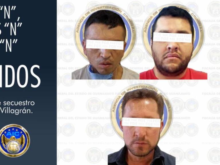 Detienen a tres y desarticulan banda de secuestradores en Guanajuato