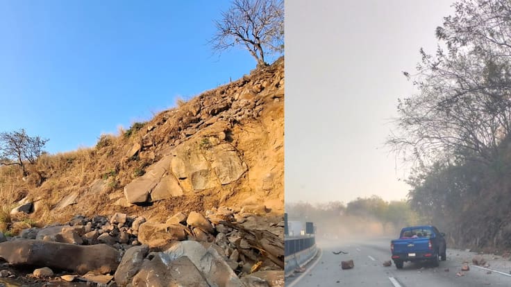 Derrumbes y otras afectaciones en Guerrero por sismo magnitud 6.5 de hoy