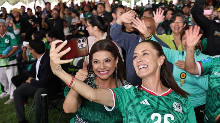Sheinbaum y Brugada siguen el Mundial 2026 en el Deportivo Los Galeana