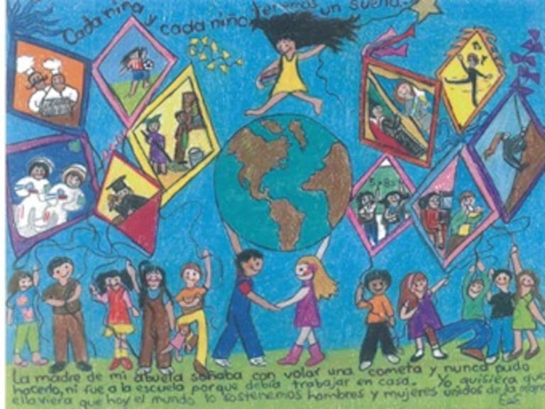 Explica niño mexicano dibujo ganador de concurso internacional