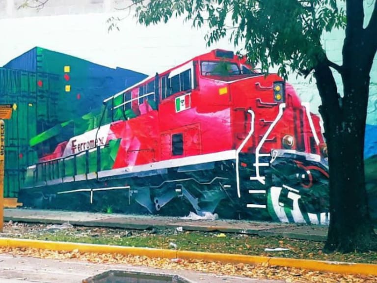 Presentan murales en Av. Washington en las vías del ferrocarril