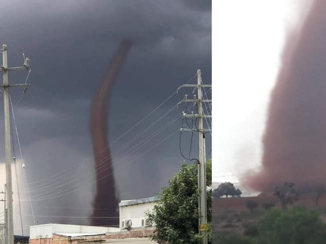 Sorprende tornado a pobladores de Fresnillo, Zacatecas