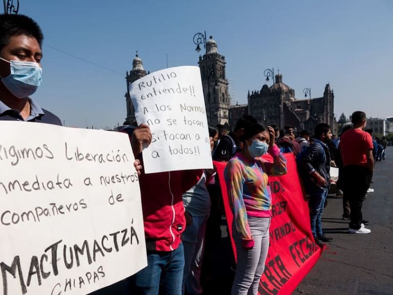 Confía AMLO en liberación de normalistas en Chiapas
