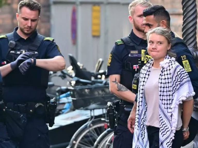 Greta Thunberg, detenida durante protesta contra Israel en la Universidad de Copenhague