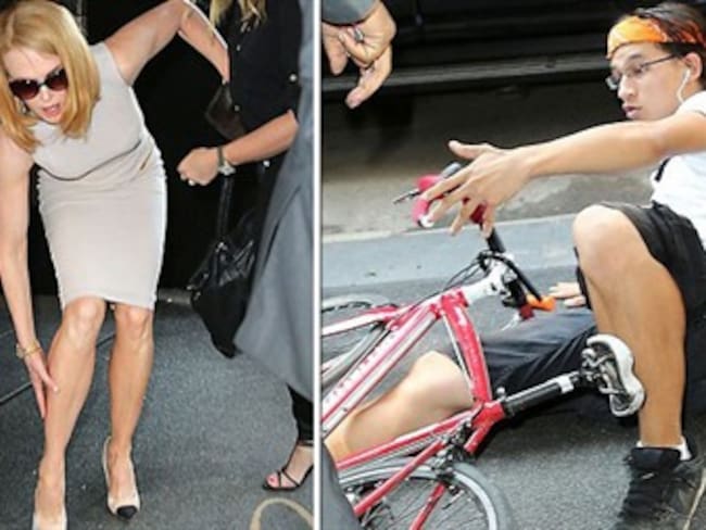 Prevé Nicole Kidman demandar a fotógrafo por tirarla con su bicicleta