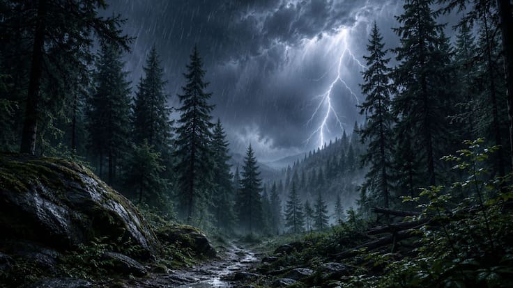 Soñar con una tormenta en el bosque: esto significa según tus emociones y temores