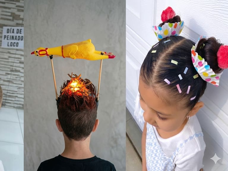 Inspírate en estas ideas de peinados locos para el Día del Niño.