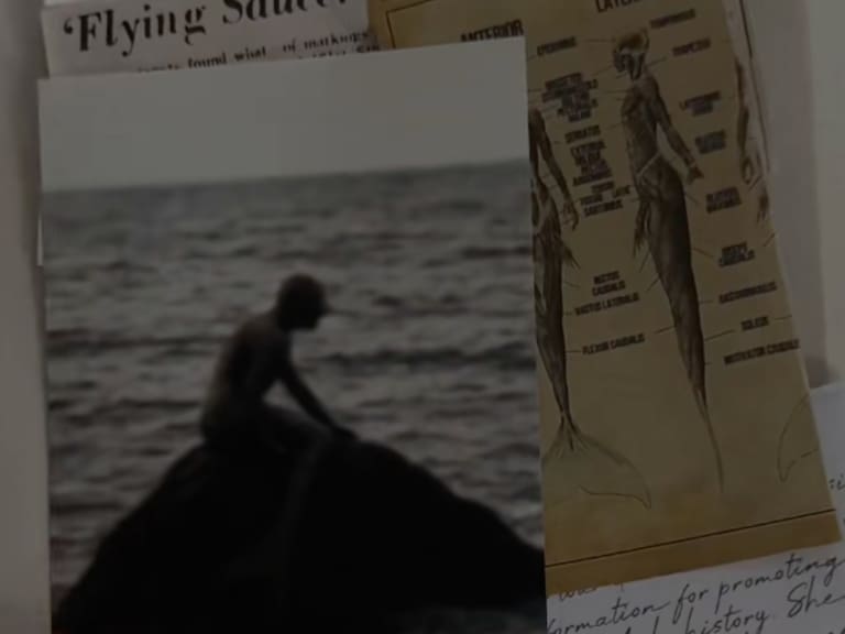 Supuesta copia de una foto original de una sirena tomada por el propio Cantinflas en Playa Roqueta a las 7:42 a.m