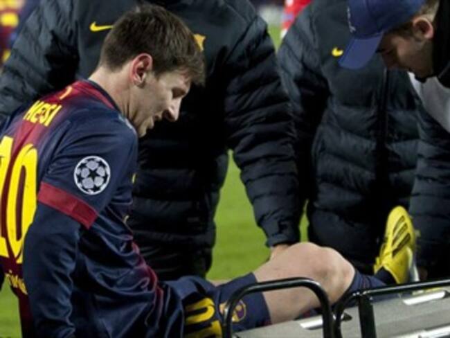 El terrible golpe con la cara en el suelo de Messi en su gol