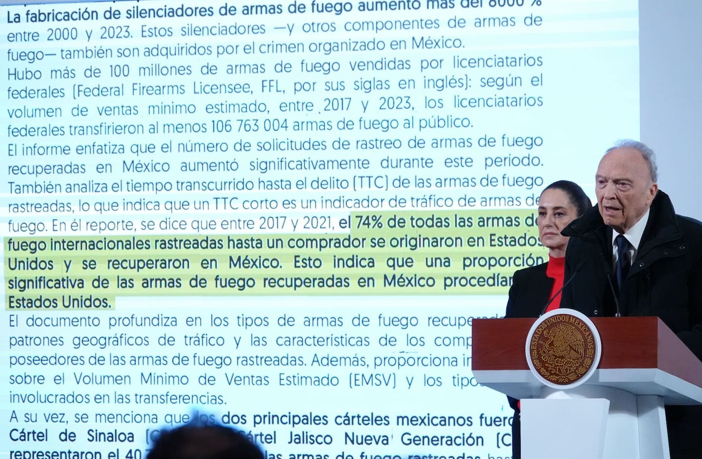 México seguirá pidiendo atención a Estados Unidos por tráfico de armas: Sheinbaum
