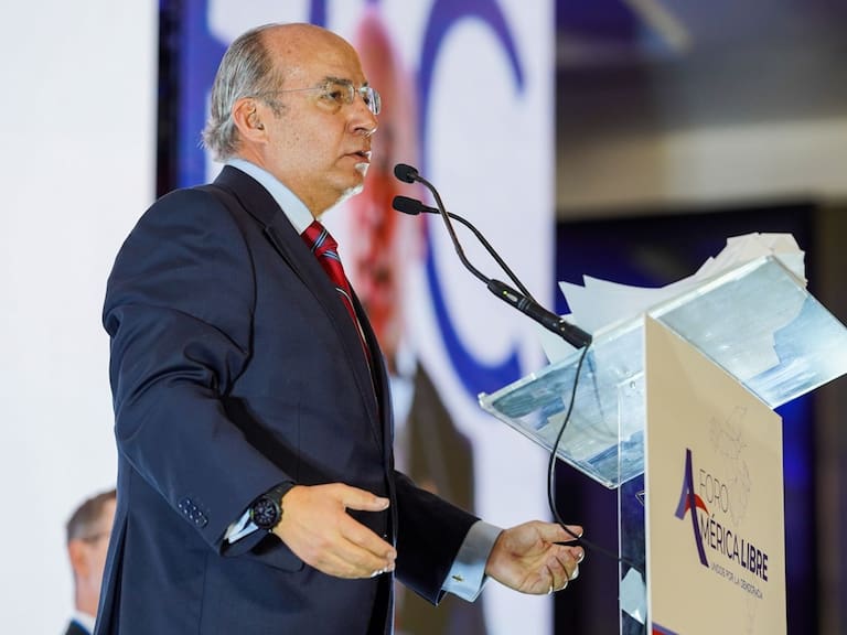 En el Foro América Libre participa el expresidente Felipe Calderón, encuentro que reunirá a representantes de la derecha de 25 países en la Ciudad de México.FOTO: GALO CAÑAS/CUARTOSCURO.COM