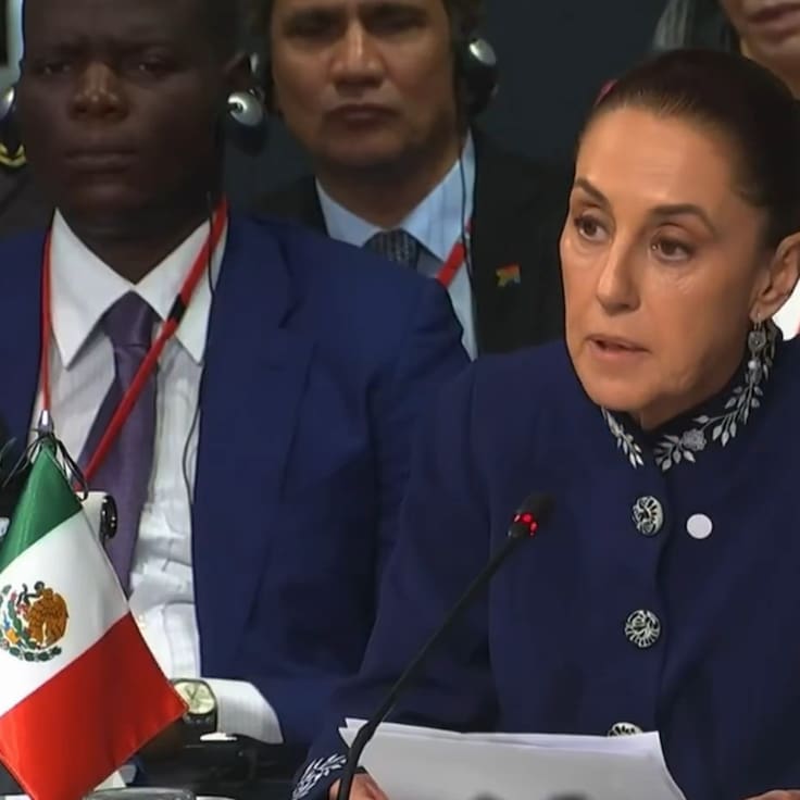 Cumbre por la Democracia: Demanda Sheinbaum respeto a la soberanía de Cuba y sembrar vida en lugar de guerra|Video