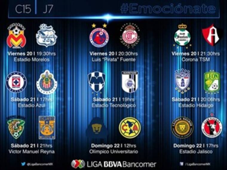 Escucha los números de la jornada 7 del Clausura 2015