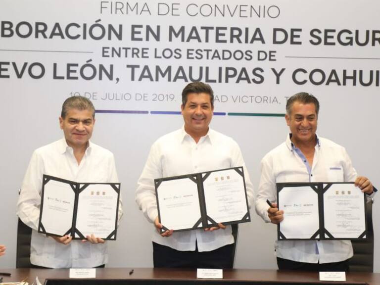 Tamaulipas, Coahuila y NL firman acuerdo de seguridad