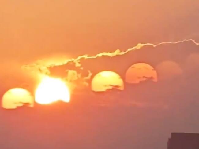 VIDEO: Cielo de China se ilumina con siete soles y causa asombro en redes sociales