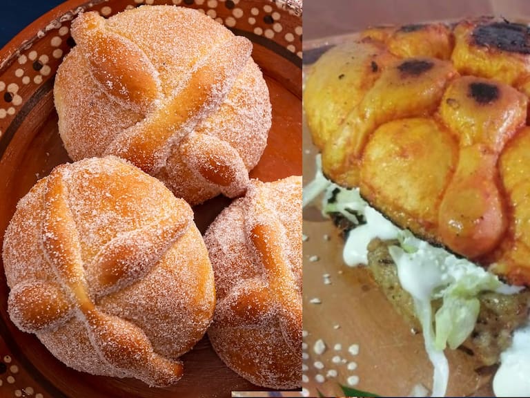 El pambazo se disfraza de pan de muerte.