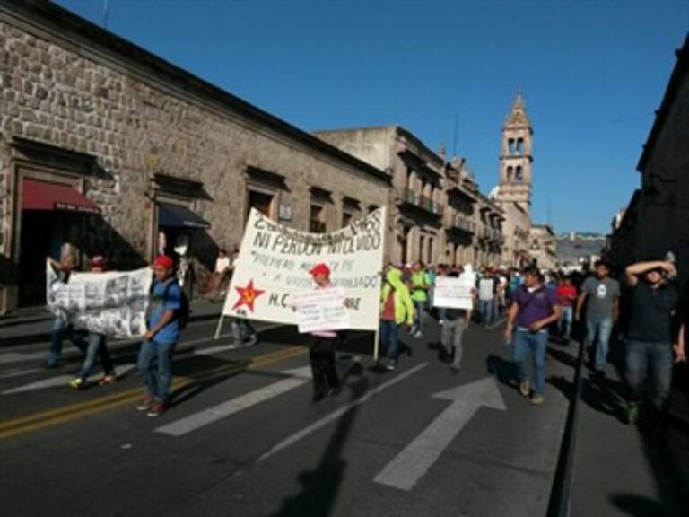 &#8203;Saldo blanco en Morelia por marcha conmemorativa del 2 de octubre