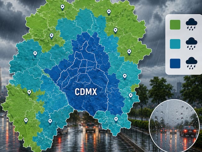 ¿Dónde lloverá hoy? Mapa de lluvias en CDMX y Edomex este 23 de agosto
