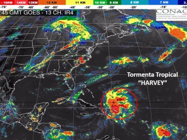 Se prevén tormentas intensas en la península de Yucatán por remanentes de ‘Harvey’