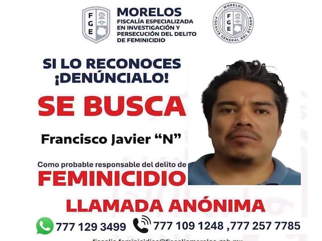 Giran orden de aprehensión contra Francisco Javier “N” presunto feminicida de Claudia Tacoronte