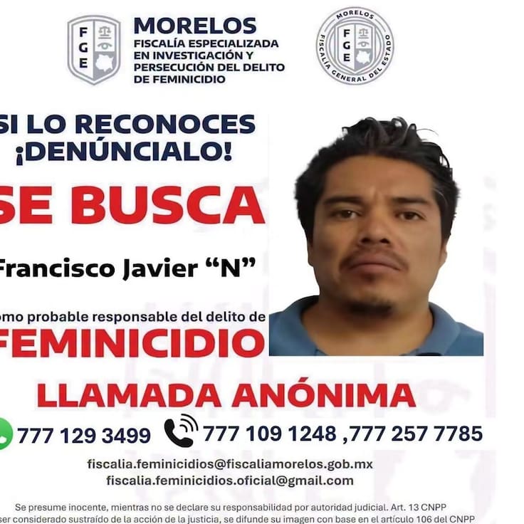 Giran orden de aprehensión contra Francisco Javier “N” presunto feminicida de Claudia Tacoronte