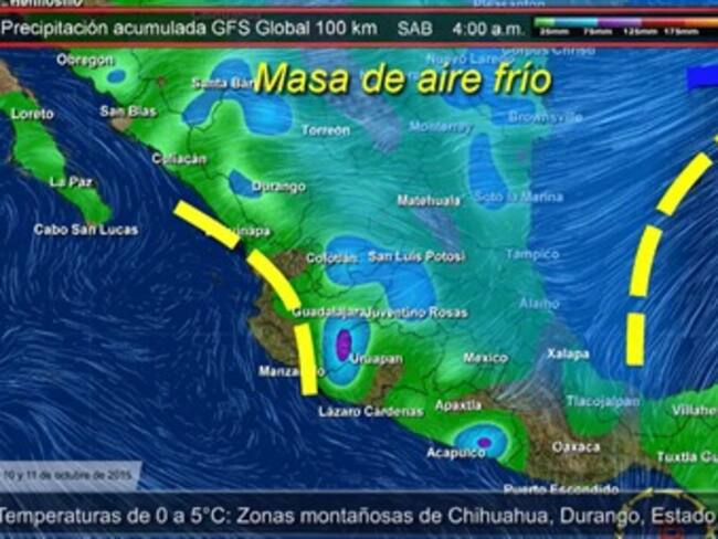 Pronóstico del tiempo del 10 y 11 de octubre