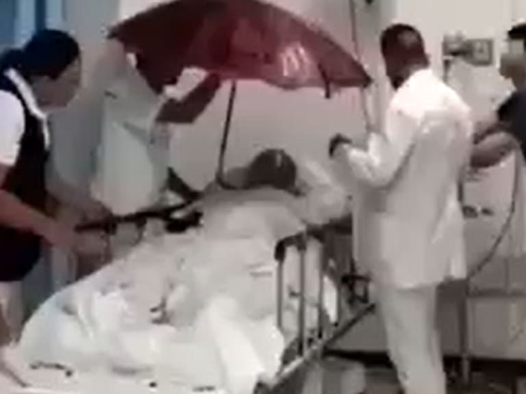 FALSO el video donde colapsó el techo del hospital civil en Nayarit