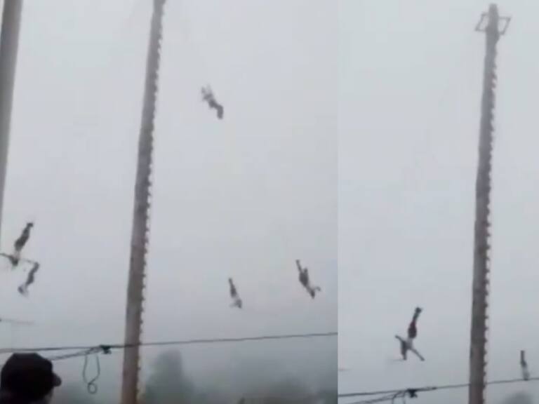 Volador de Papantla cae de 20 metros de altura en Hidalgo