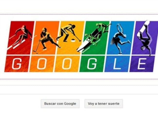 El buscador de internet Google colorea con arcoíris su doodle olímpico