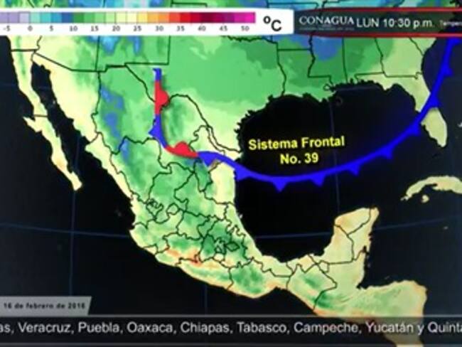 Pronóstico del tiempo del 16 de febrero