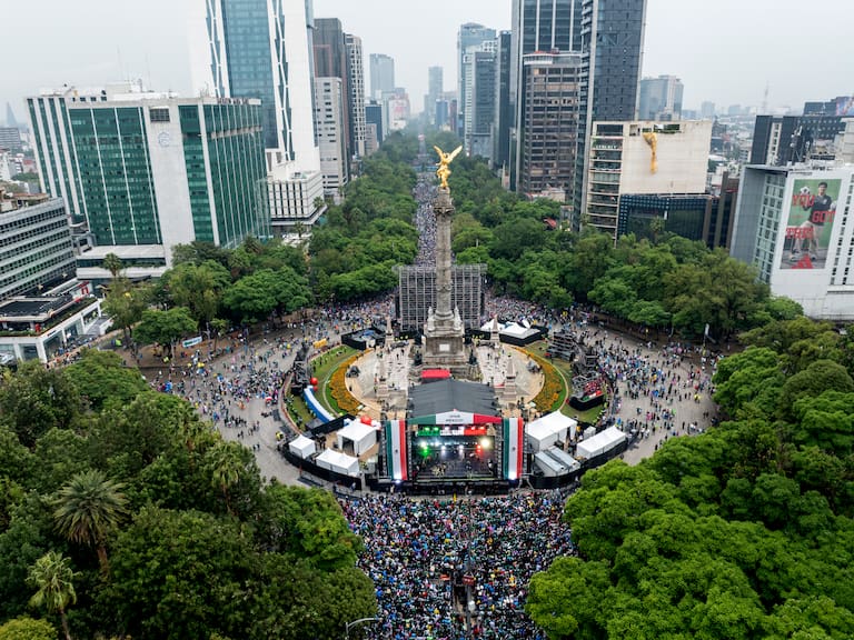 Cierran el Ángel de la Independencia por aforo máximo para el México vs Inglaterra