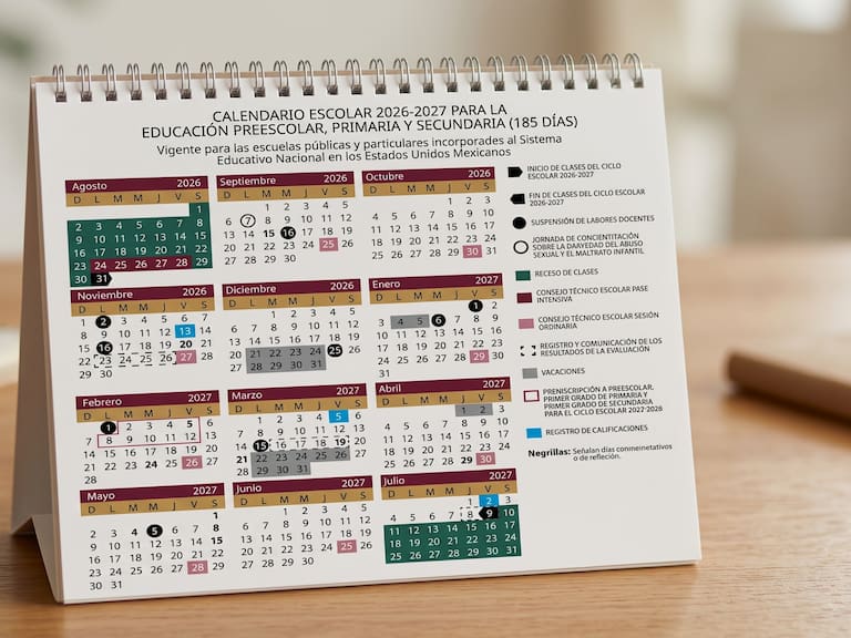 Noviembre será uno de los meses con más suspensiones de clases para alumnos de educación básica, según el calendario escolar 2026-2027 de la SEP.