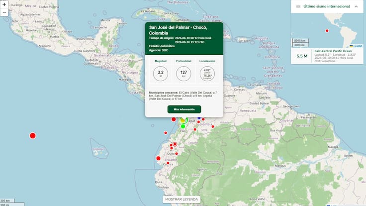 Fuerte sismo se registró esta mañana en San José del Palmar- Chocó, Colombia