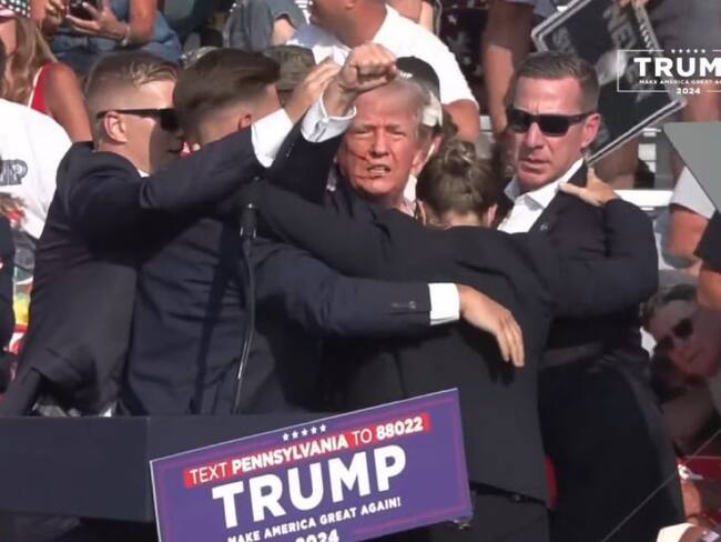 Se registran disparos en mitin de Donald Trump