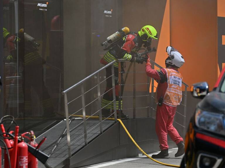 GP España: Se incendia mortorhome de McLaren | FOTOS